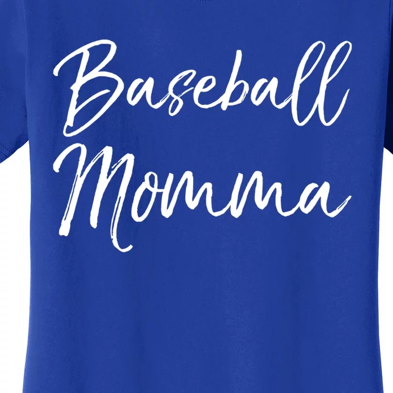 Cute Mother's Day Gift Tee Ball Mom Baseball Momma Gift Women's T-Shirt