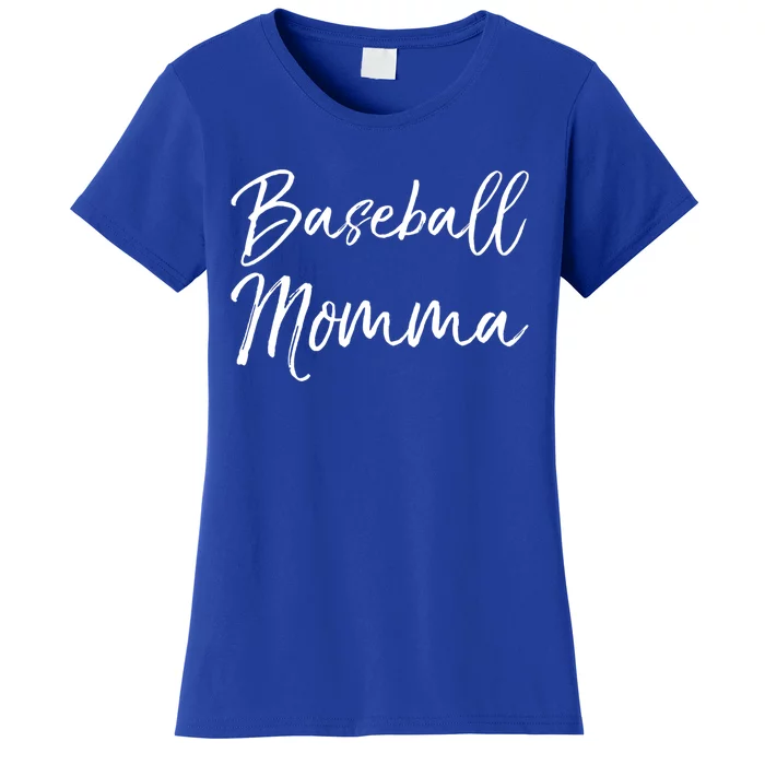 Cute Mother's Day Gift Tee Ball Mom Baseball Momma Gift Women's T-Shirt