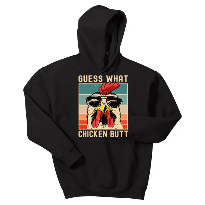 Chicken Meme Design  Guess What Chicken Butt Kids Hoodie