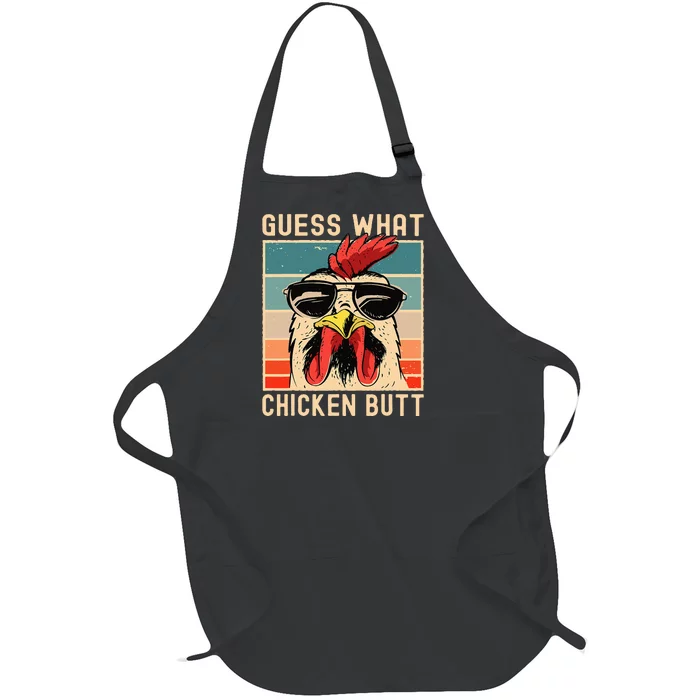 Chicken Meme Design Guess What Chicken Butt Full-Length Apron With Pocket