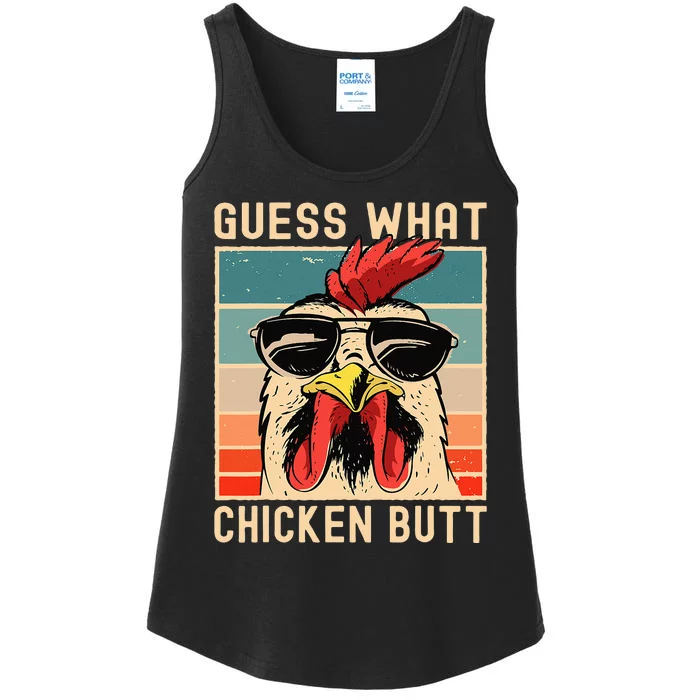 Chicken Meme Design Guess What Chicken Butt Ladies Essential Tank