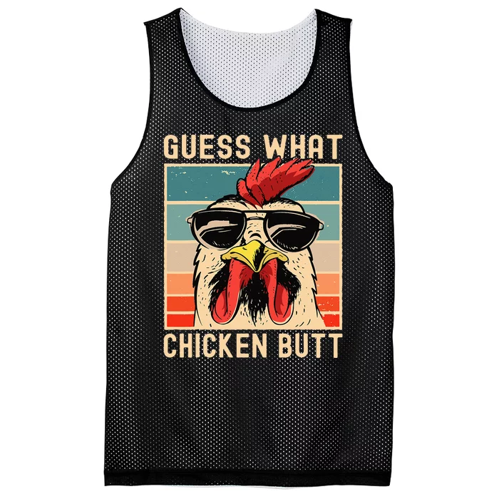 Chicken Meme Design Guess What Chicken Butt Mesh Reversible Basketball Jersey Tank