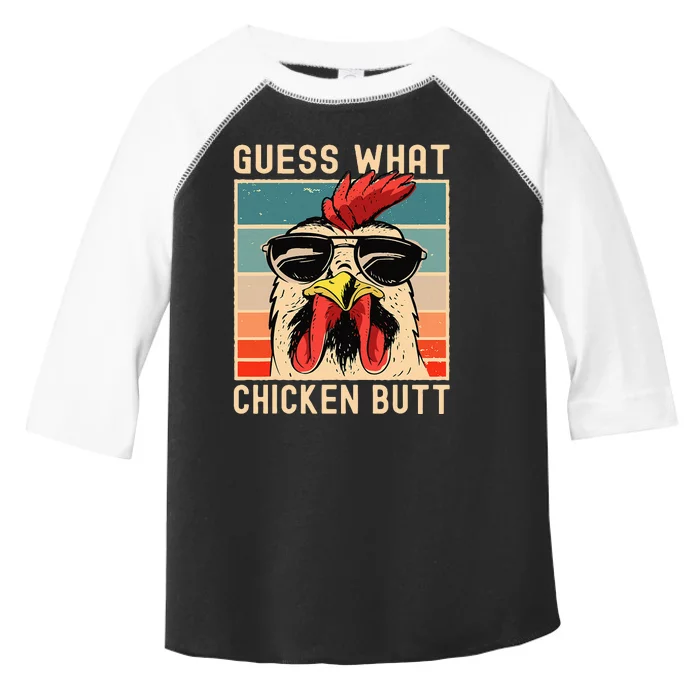 Chicken Meme Design Guess What Chicken Butt Toddler Fine Jersey T-Shirt