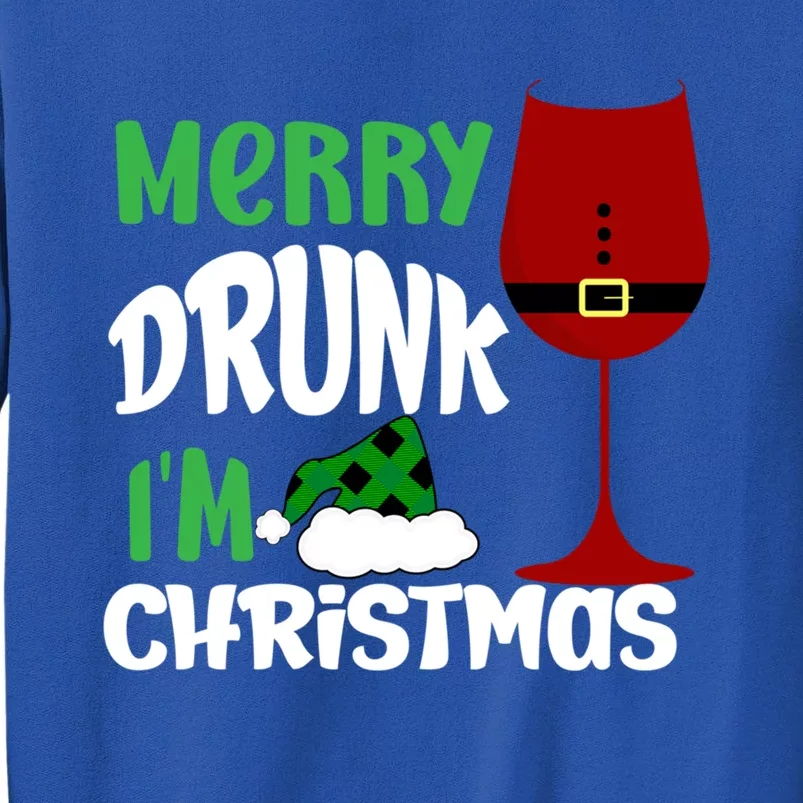 Christmas Merry Drunk IM Christmas Wine Santa Gift Tall Sweatshirt