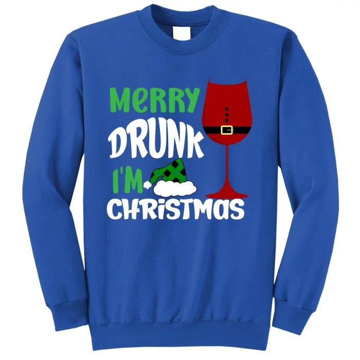 Christmas Merry Drunk IM Christmas Wine Santa Gift Tall Sweatshirt