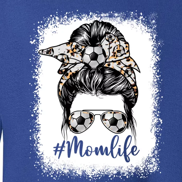 Cute Mother's Day Soccer Mom Life Messy Bun Game Day Gift Toddler Sweatshirt