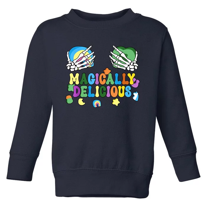 Colorful Magically Delicious Sexy Shamrock St Patrick's Day Toddler Sweatshirt