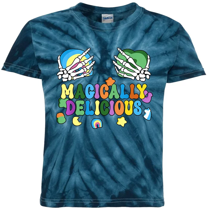 Colorful Magically Delicious Sexy Shamrock St Patrick's Day Kids Tie-Dye T-Shirt