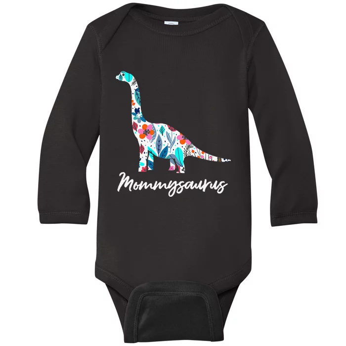 Cute Mommysaurus Dinosaur Mothers Day Gift Idea Baby Long Sleeve Bodysuit