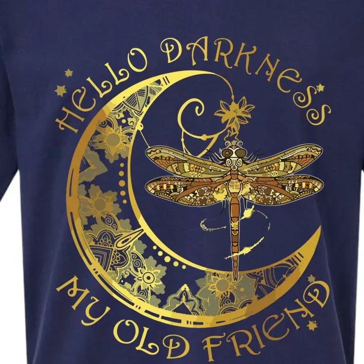 Crescent Moon Dragonfly Hello Darkness My Old Friend Sueded Cloud Jersey T-Shirt