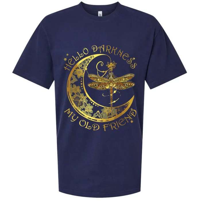 Crescent Moon Dragonfly Hello Darkness My Old Friend Sueded Cloud Jersey T-Shirt