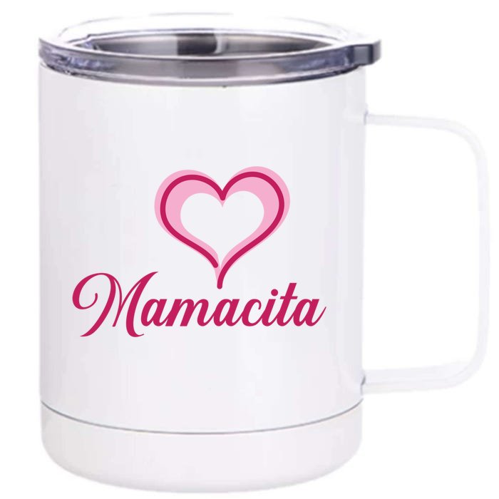 Cute Mother’s Day Love Heart Mamacita Funny Gift Front & Back 12oz Stainless Steel Tumbler Cup