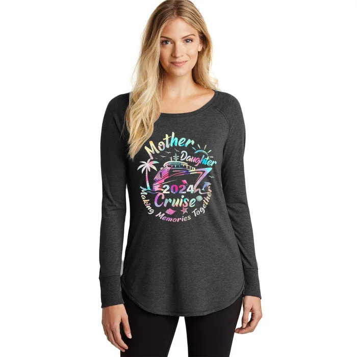 Cruise Mother Daughter Trip 2024 Funny Mom Daughter Vacation Women's Perfect Tri Tunic Long Sleeve Shirt