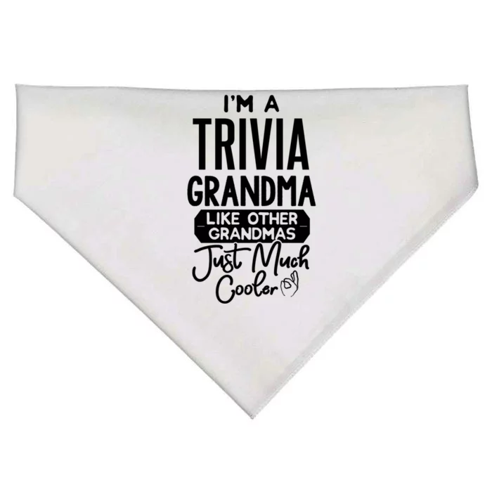 Cool Mothers Day Design Trivia Grandma Gift USA-Made Doggie Bandana