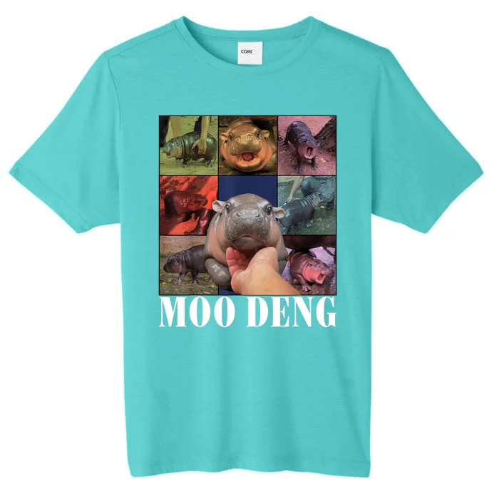 Colorful Moo Deng Retro Photo Hippo ChromaSoft Performance T-Shirt