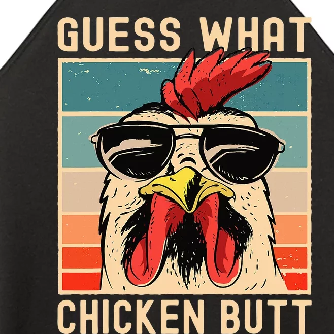 Chicken Meme Design  Guess What Chicken Butt Women’s Perfect Tri Rocker Tank