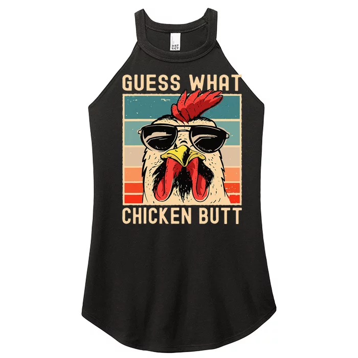 Chicken Meme Design  Guess What Chicken Butt Women’s Perfect Tri Rocker Tank