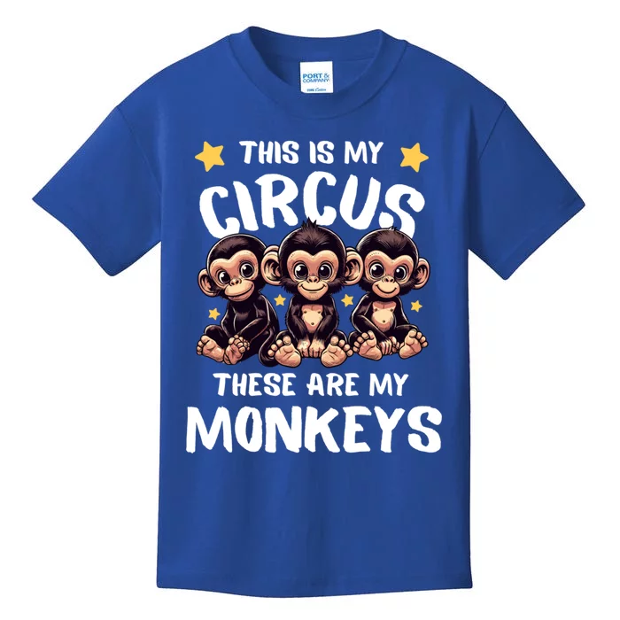 Chimpanzee MotherS Day Mum Monkey Circus Funny Cute Gift Kids T-Shirt