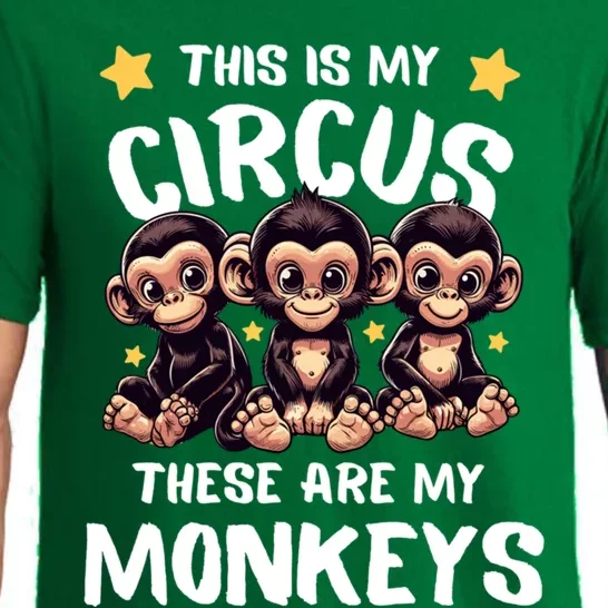 Chimpanzee MotherS Day Mum Monkey Circus Funny Cute Gift Pajama Set