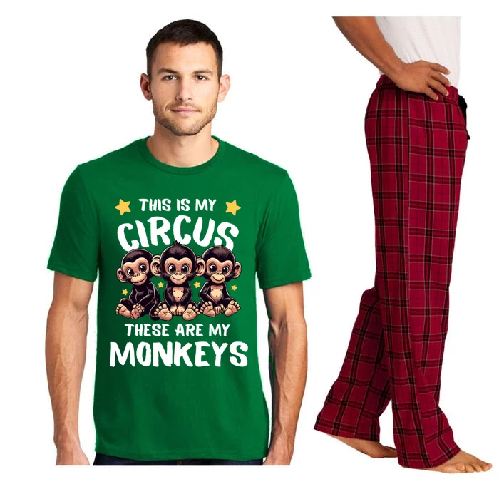 Chimpanzee MotherS Day Mum Monkey Circus Funny Cute Gift Pajama Set