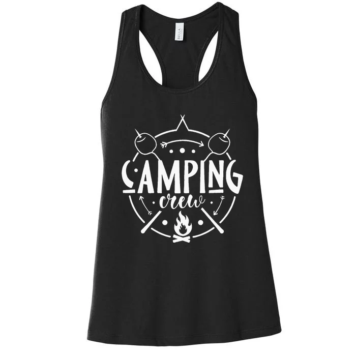 Camping Matching Design For Family Camper Group Camping Crew Women's Racerback Tank