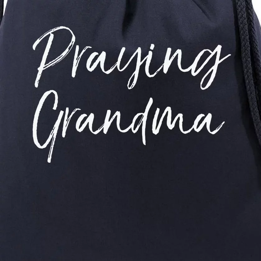 Christian Mothers Day Gift Prayer Warrior Praying Grandma Drawstring Bag