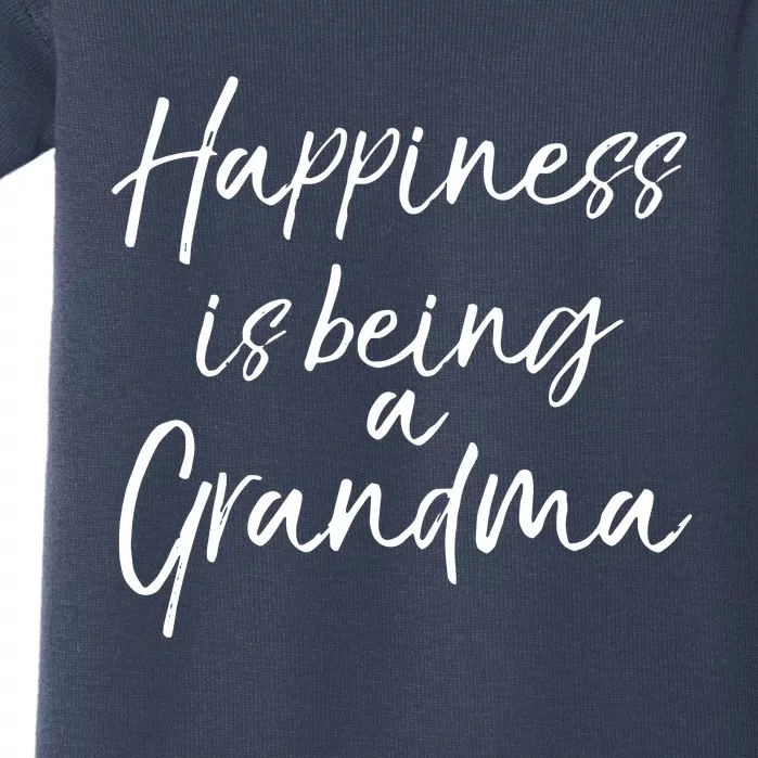 Cute Mothers Day Gift Women Happiness Is Being A Grandma Hoodie Baby Bodysuit