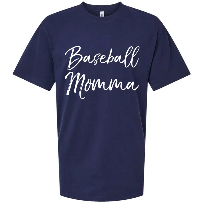 Cute Mother's Day Gift Tee Ball Mom Baseball Momma Gift Sueded Cloud Jersey T-Shirt