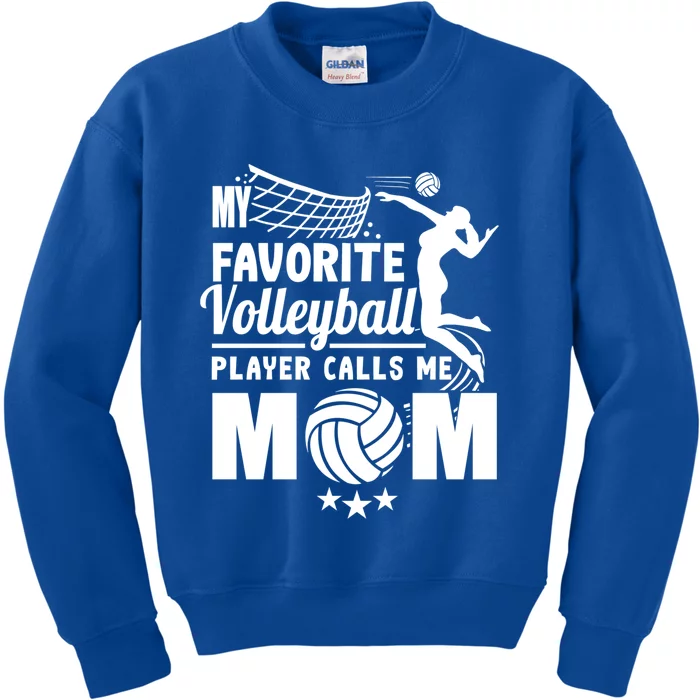 Cool Mothers Day My Favorite Volleyball Player Calls Me Mom Gift Kids Sweatshirt