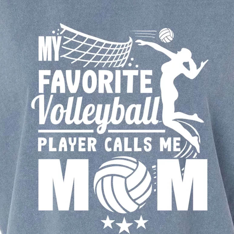 Cool Mothers Day My Favorite Volleyball Player Calls Me Mom Gift Garment-Dyed Women's Muscle Tee