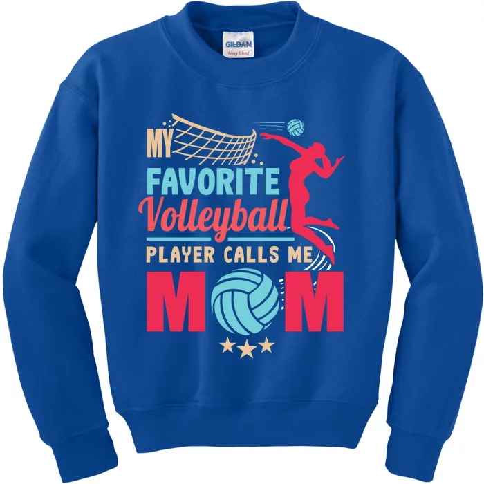 Cool Mothers Day My Favorite Volleyball Player Calls Me Mom Gift Kids Sweatshirt