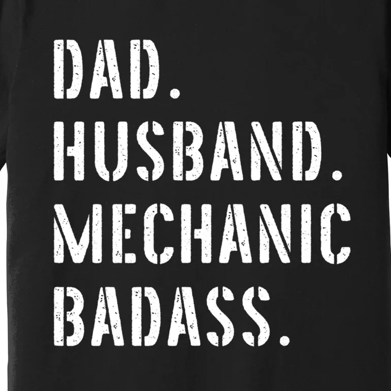 Car Mechanic Dad Funny Gift From Daughter Son Wife Gift Premium T-Shirt