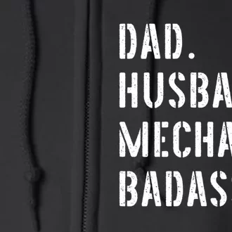 Car Mechanic Dad Funny Gift From Daughter Son Wife Gift Full Zip Hoodie