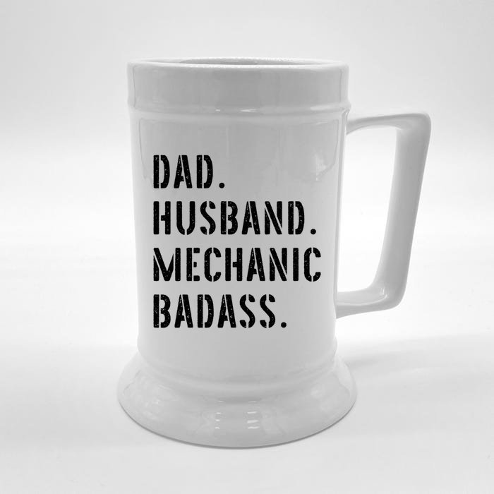 Car Mechanic Dad Funny Gift From Daughter Son Wife Gift Front & Back Beer Stein