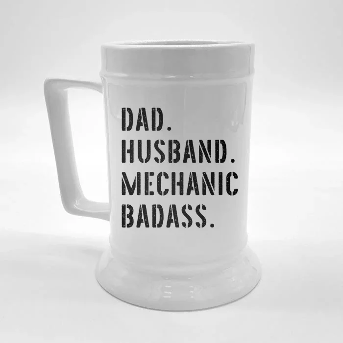 Car Mechanic Dad Funny Gift From Daughter Son Wife Gift Front & Back Beer Stein