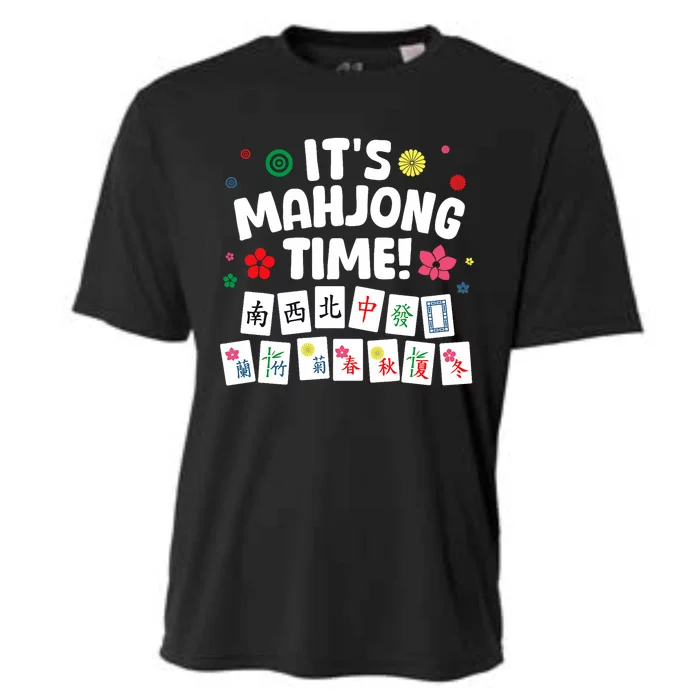 Cute Mahjong Design For Tile Game Mahjong Player Cooling Performance Crew T-Shirt