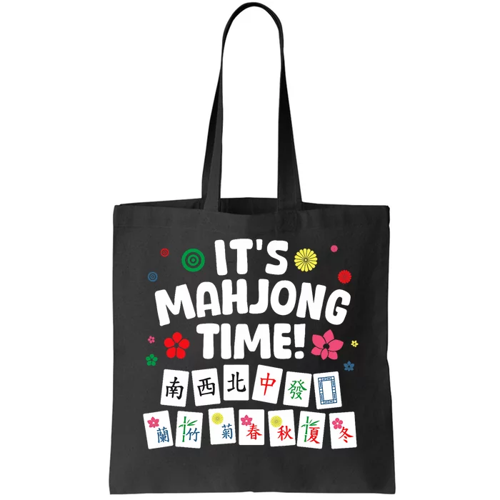 Cute Mahjong Design For Tile Game Mahjong Player Tote Bag