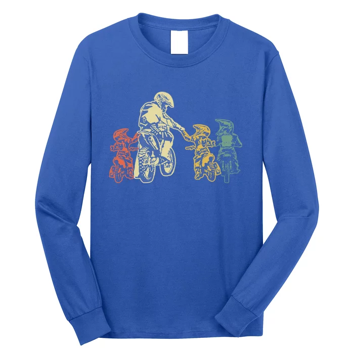 Cool Motocross Dirt Bike Biker Dad And Sons FatherS Day Cool Gift Long Sleeve Shirt