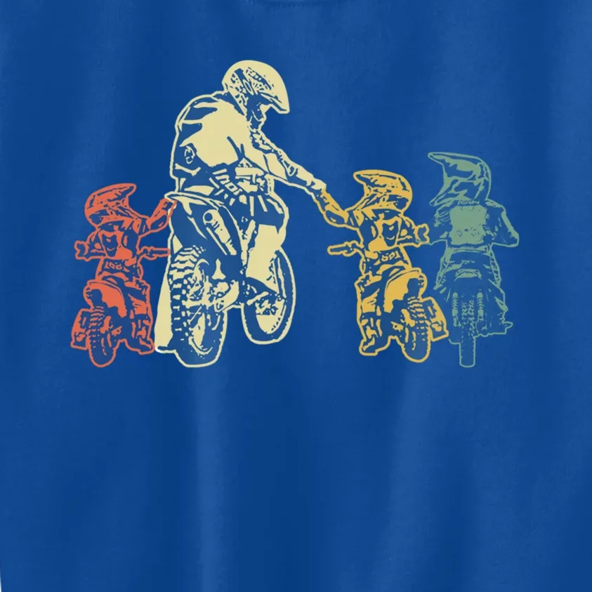 Cool Motocross Dirt Bike Biker Dad And Sons FatherS Day Cool Gift Kids Sweatshirt