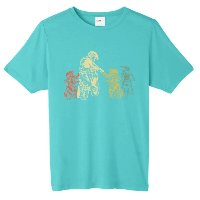 Cool Motocross Dirt Bike Biker Dad And Sons FatherS Day Cool Gift ChromaSoft Performance T-Shirt