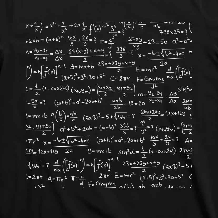 Cool Math Equations Work Board T-Shirt