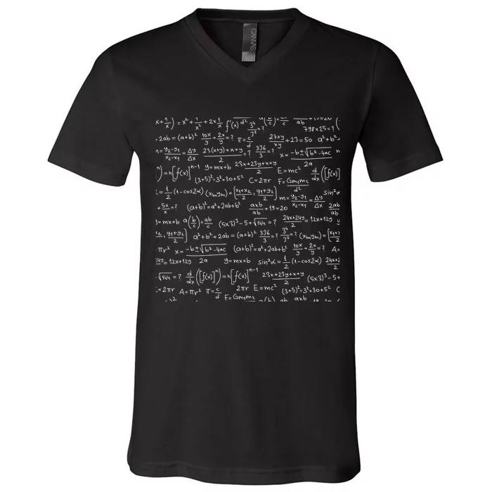 Cool Math Equations Work Board V-Neck T-Shirt