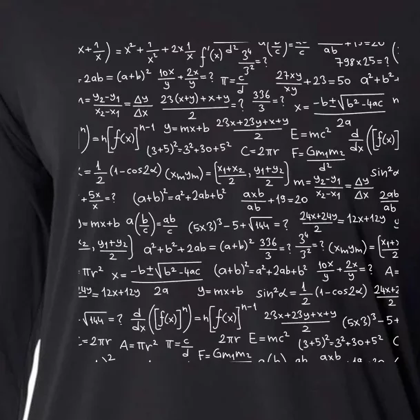 Cool Math Equations Work Board Cooling Performance Long Sleeve Crew