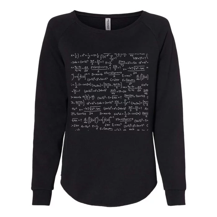 Cool Math Equations Work Board Womens California Wash Sweatshirt