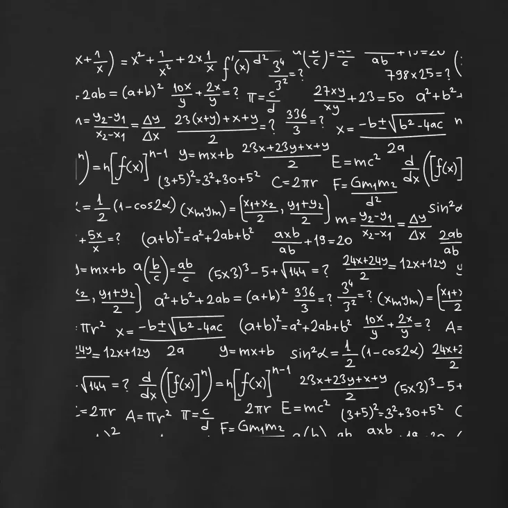 Cool Math Equations Work Board Toddler Hoodie