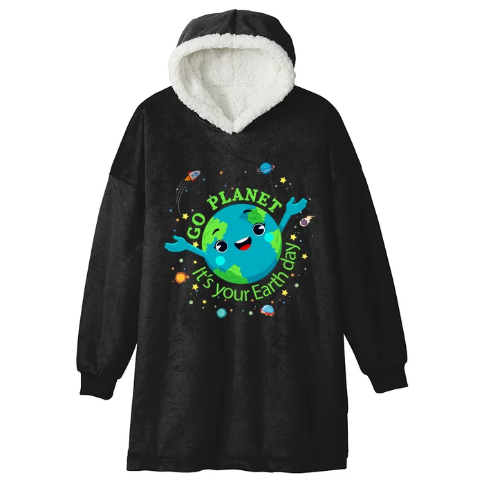 Cute Mother Earth Day Save Our Planet Women Girl Hooded Wearable Blanket