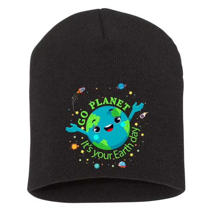 Cute Mother Earth Day Save Our Planet Women Girl Short Acrylic Beanie