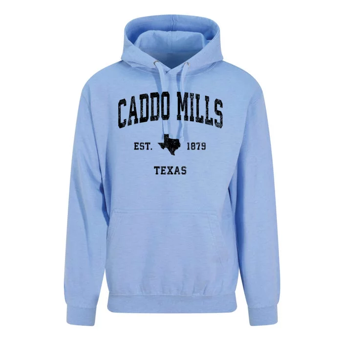 Caddo Mills Est 1879 Texas Tx Vintage Established Athletic Sports Design Unisex Surf Hoodie