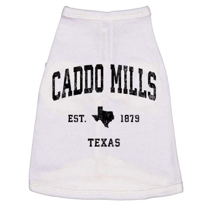 Caddo Mills Est 1879 Texas Tx Vintage Established Athletic Sports Design Doggie Tank