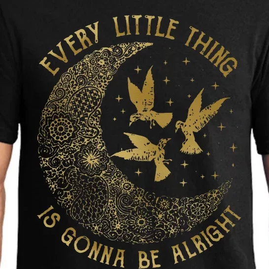 Crescent Moon Every Little Thing Is Gonna Be Alright Birds Pajama Set